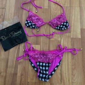 Beach Bunny Bikini Top S, Bottom XS